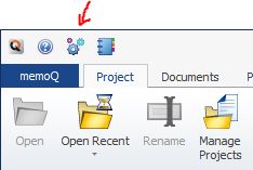 the Options icon in memoQ 2014 R2